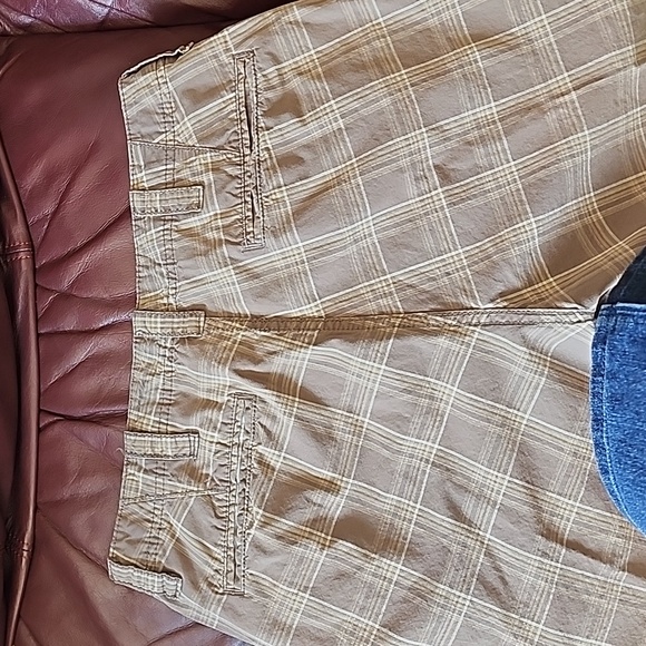 Men's, Shorts, Plaid, Green/Beige Size 32 - Picture 5 of 6